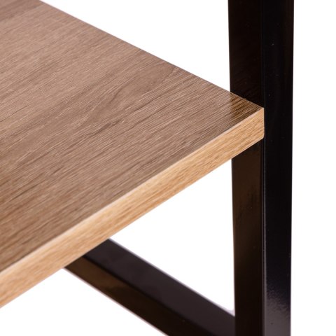 Reał loftowy wysoki 5 półek metal MDF