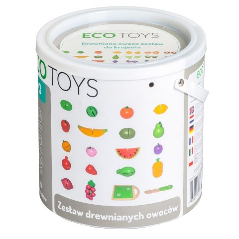 Drewniane owoce do krojenia 20szt ECOTOYS Drewniane owoce do krojenia 20szt ECOTOYS
