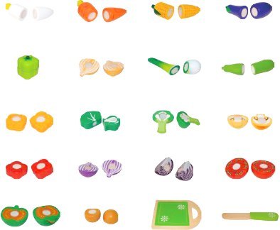 Drewniane warzywa do krojenia 20szt ECOTOYS Drewniane warzywa do krojenia 20szt ECOTOYS