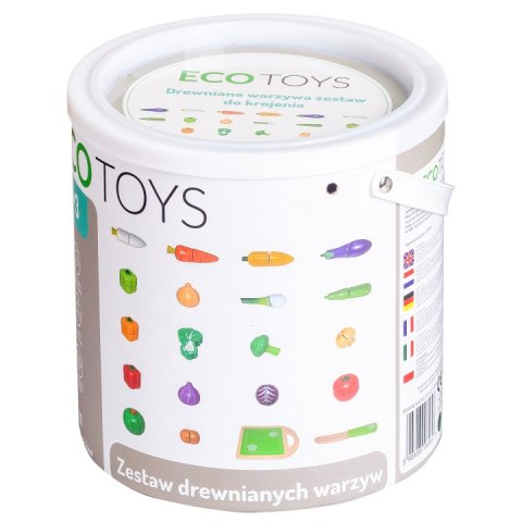 Drewniane warzywa do krojenia 20szt ECOTOYS Drewniane warzywa do krojenia 20szt ECOTOYS