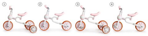 Rower rowerek biegowy 4w1 Pedały Kółka boczne ECOTOYS