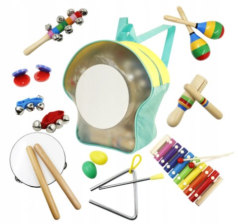 Zestaw muzyczny 10 instrumentów + plecak ECOTOYS Zestaw muzyczny 10 instrumentów + plecak ECOTOYS