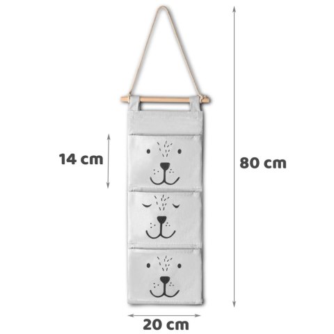 Organizer wiszący na zabawki NK-403 Nukido - szary Organizer wiszący na zabawki NK-403 Nukido - szary