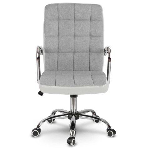 Fotel biurowy materiałowy Benton szaro-biały Fotel biurowy materiałowy Benton szaro-biały