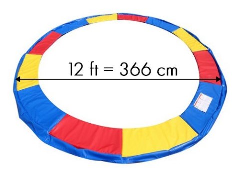 Kolorowa osłona sprężyny do trampoliny 366 374 cm 12ft Kolorowa osłona sprężyny do trampoliny 366 374 cm 12ft