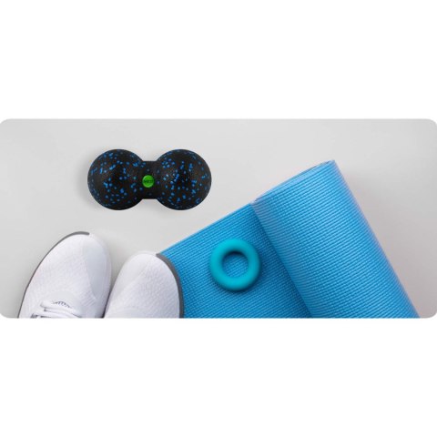 Podwójna piłka do masażu i fitness NS-966 czarno-niebieska Podwójna piłka do masażu i fitness NS-966 czarno-niebieska
