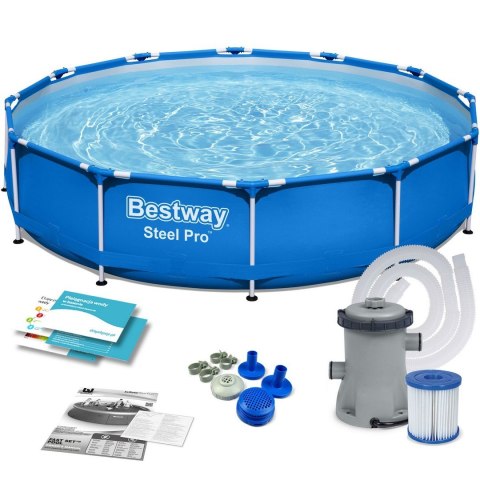 Basen ogrodowy stelażowy 366 x 76 cm 7w1 Bestway 56681
