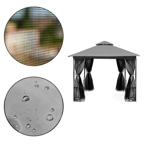 Namiot pawilon ogrodowy 2w1 3x3 m moskitiera i pełne ściankiMultiGarden
