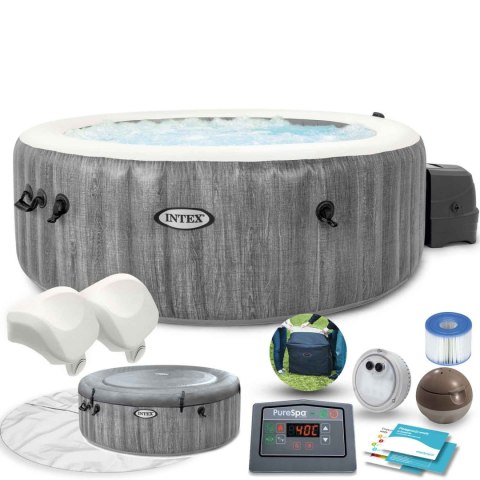 Nadmuchiwanejacuzzi hydromasaż 4 os. 196x71 cm WIFI akcesoria premium INTEX 28440