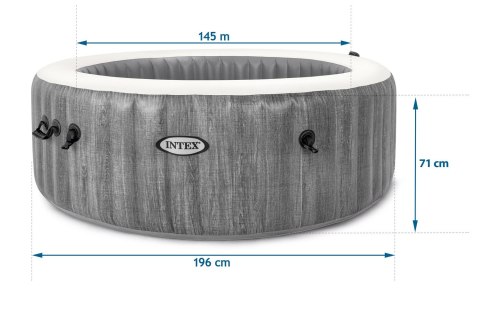 Nadmuchiwanejacuzzi hydromasaż 4 os. 196x71 cm WIFI akcesoria premium INTEX 28440