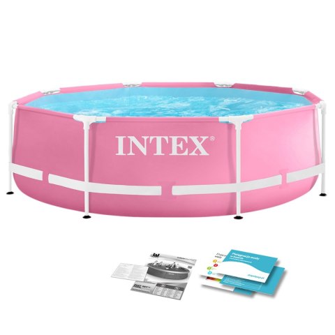Basen stelażowy okrągły dla dzieci 244x76 cm różowy INTEX 28290 Basen stelażowy okrągły dla dzieci 244x76 cm różowy INTEX 28290