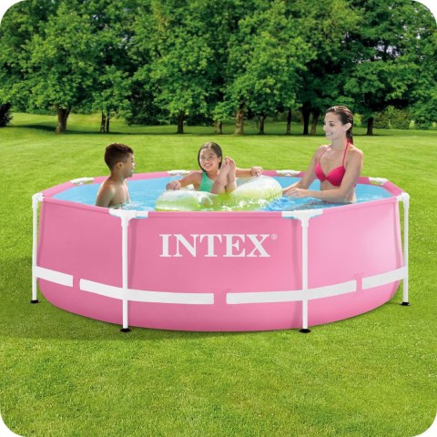 Basen stelażowy okrągły dla dzieci 244x76 cm różowy INTEX 28290 Basen stelażowy okrągły dla dzieci 244x76 cm różowy INTEX 28290