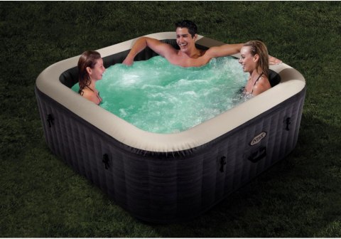 Nadmuchiwane jacuzzi kwadratowe hydromasaż 6 os. 196x71 cm akcesoria premium INTEX 28452