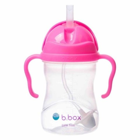 B.BOX BB00511 Bidon ze słomką 240 ml pink pomegranate B.BOX BB00511 Bidon ze słomką 240 ml pink pomegranate