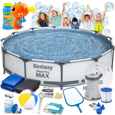Basen ogrodowy stelażowy 366 x 76 cm 16w1 Bestway 56416 + maszynka do baniek GRATIS Basen ogrodowy stelażowy 366 x 76 cm 16w1 Bestway 56416 + maszynka do baniek GRATIS