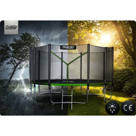 Trampolina ogrodowa 15ft/465cm z siatką zewnętrzną i drabinką Neo-Sport Trampolina ogrodowa 15ft/465cm z siatką zewnętrzną i drabinką Neo-Sport