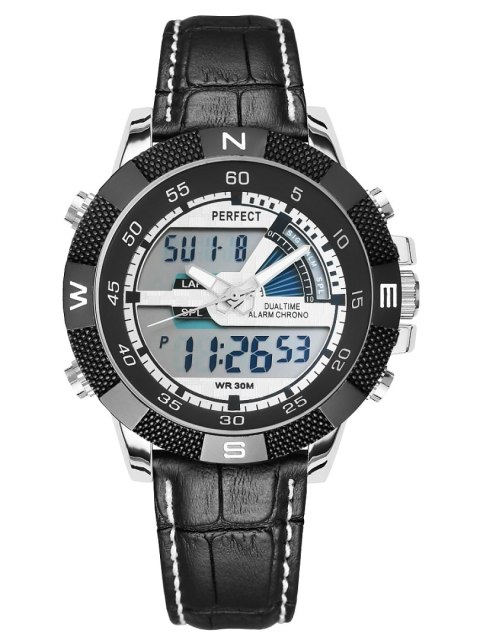 Zegarek Męski PERFECT KANONIER LCD DUAL TIME A857 Zegarek Męski PERFECT KANONIER LCD DUAL TIME A857