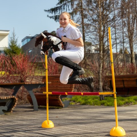Zestaw Skippi - Hobby Horse Gniado - srokaty i przeszkoda do skakania 135 cm Zestaw Skippi - Hobby Horse Gniado - srokaty i przeszkoda do skakania 135 cm