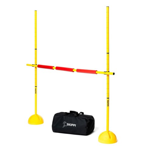 Zestaw Skippi - Hobby Horse Gniado - srokaty i przeszkoda do skakania 135 cm Zestaw Skippi - Hobby Horse Gniado - srokaty i przeszkoda do skakania 135 cm