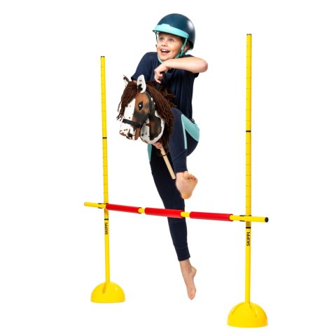 Zestaw Skippi - Hobby Horse Gniado - srokaty i przeszkoda do skakania 135 cm Zestaw Skippi - Hobby Horse Gniado - srokaty i przeszkoda do skakania 135 cm