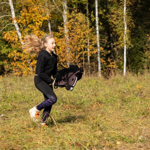 Zestaw Skippi - Hobby Horse Gniady - Derka szary i brąz - Kantar c-zielony Zestaw Skippi - Hobby Horse Gniady - Derka szary i brąz - Kantar c-zielony