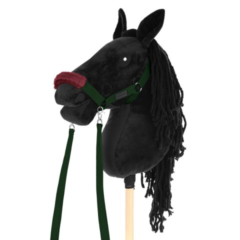 Zestaw Skippi - Hobby Horse czarny i dodatkowy kantar - ciemny zielony Zestaw Skippi - Hobby Horse czarny i dodatkowy kantar - ciemny zielony