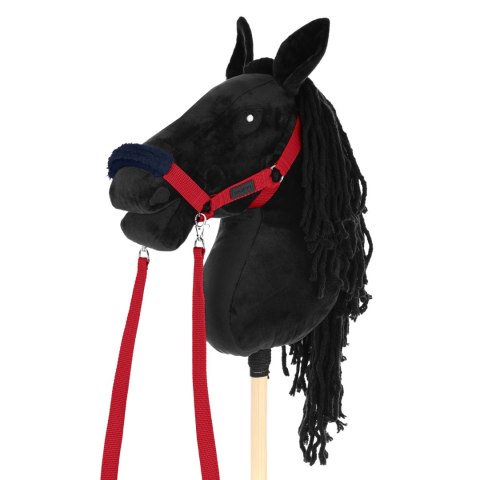 Zestaw Skippi - Hobby Horse czarny i dodatkowy kantar - czerwony Zestaw Skippi - Hobby Horse czarny i dodatkowy kantar - czerwony