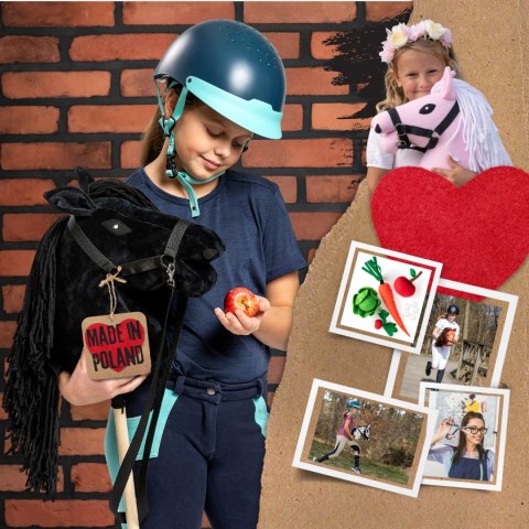 Zestaw Skippi - Hobby Horse czarny i dodatkowy kantar - czerwony Zestaw Skippi - Hobby Horse czarny i dodatkowy kantar - czerwony
