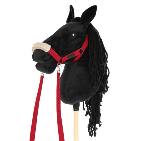 Zestaw Skippi - Hobby Horse czarny i dodatkowy kantar - czerwony Zestaw Skippi - Hobby Horse czarny i dodatkowy kantar - czerwony