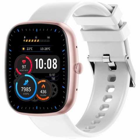 Smartwatch Damski GRAVITY GT18-2 Różowy Pasek Silikonowy + Biały Pasek Smartwatch Damski GRAVITY GT18-2 Różowy Pasek Silikonowy + Biały Pasek