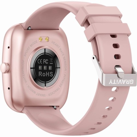 Smartwatch Damski GRAVITY GT18-2 Różowy Pasek Silikonowy + Biały Pasek Smartwatch Damski GRAVITY GT18-2 Różowy Pasek Silikonowy + Biały Pasek
