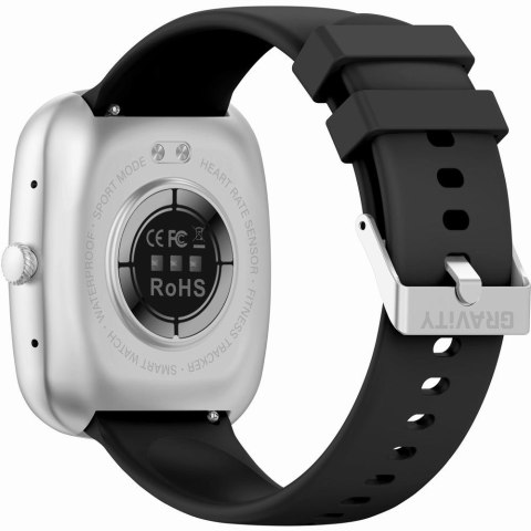Smartwatch Damski GRAVITY GT18-5 Czarny Pasek Silikonowy + Szary Pasek Smartwatch Damski GRAVITY GT18-5 Czarny Pasek Silikonowy + Szary Pasek