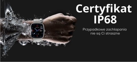 Smartwatch Damski GRAVITY GT18-5 Czarny Pasek Silikonowy + Szary Pasek Smartwatch Damski GRAVITY GT18-5 Czarny Pasek Silikonowy + Szary Pasek