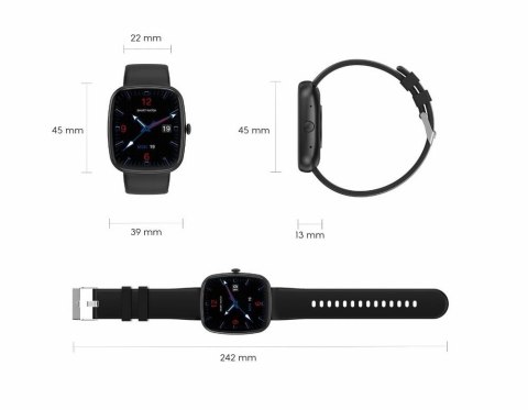 Smartwatch Damski GRAVITY GT18-5 Czarny Pasek Silikonowy + Szary Pasek Smartwatch Damski GRAVITY GT18-5 Czarny Pasek Silikonowy + Szary Pasek