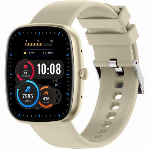 Smartwatch Damski GRAVITY GT18-7 Beżowy Pasek Silikonowy + Czarny Pasek Smartwatch Damski GRAVITY GT18-7 Beżowy Pasek Silikonowy + Czarny Pasek