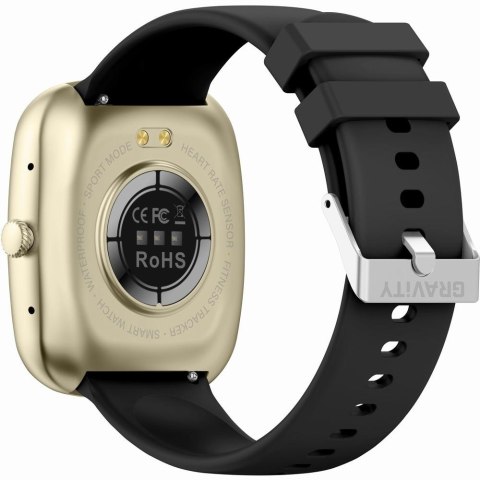 Smartwatch Damski GRAVITY GT18-7 Beżowy Pasek Silikonowy + Czarny Pasek Smartwatch Damski GRAVITY GT18-7 Beżowy Pasek Silikonowy + Czarny Pasek