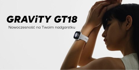 Smartwatch Damski GRAVITY GT18-7 Beżowy Pasek Silikonowy + Czarny Pasek Smartwatch Damski GRAVITY GT18-7 Beżowy Pasek Silikonowy + Czarny Pasek