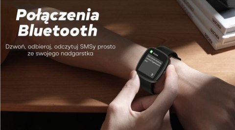 Smartwatch Damski GRAVITY GT18-7 Beżowy Pasek Silikonowy + Czarny Pasek Smartwatch Damski GRAVITY GT18-7 Beżowy Pasek Silikonowy + Czarny Pasek