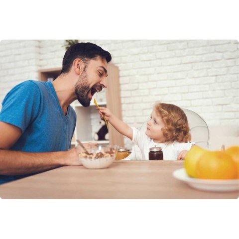 Krzesełko do karmienia ze stolikiem + śliniaczek Milo Ricokids szary