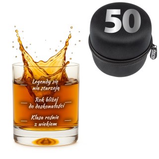 Urodzinowa szklanka do whisky - prezent na pięćdziesiątkę