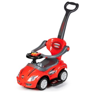 Jeździk, chodzik, pchacz 3w1 deluxe z panelem muzycznym czerwony